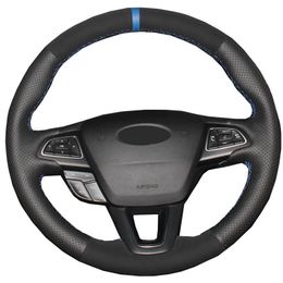 NFRADFM Microfiber leather steering wheel cover universal 38 cm suitable,For BMW Ford Ford Focus 2 Volkswagen Jeep Grand Cherokee interior accessories