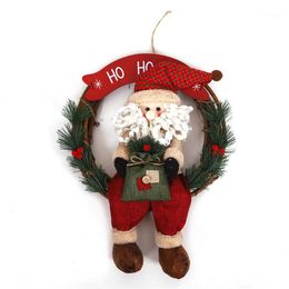 Flor de Navidad anillo de ratán puerta de adorno decoration40cm Flor de Navidad anillo de ratán puerta de adorno decoration40cm