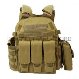 ATAIRSOFT CS Chaleco táctico Militar Molle Combat Assault Plate Carrier Chaleco táctico Ropa al Aire Libre Chaleco de Caza