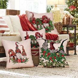 Navidad Vintage Trineo Niño Cushion Covers Fundas Almohada De Decoración del hogar o interior