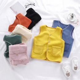 Qinni-shop Baby Toddler Boys Girls Fleece Lining Waistcoat Winter Sleeveless Zipper Vest Qinni-shop Baby Toddler Boys Girls Fleece Lining Waistcoat Winter Sleeveless Zipper Vest