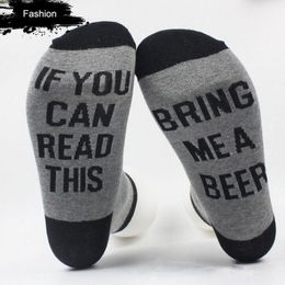 Si puedes leer estos hombres mujeres inglesas letras bordadas calcetines de algodón Si puedes leer estos hombres mujeres inglesas letras bordadas calcetines de algodón