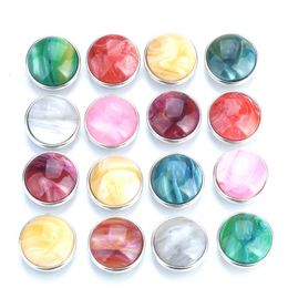 Snap Charms Flower Resin Vocheng 6 Colors 18mm Colorful Button Jewelry Vn-1286