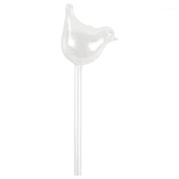Swan Forma pájaros de cristal claro de auto riego Durable Mini transparente Planta de riego Swan Forma pájaros de cristal claro de auto riego Durable Mini transparente Planta de riego