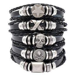 Diseño Cruzado Multicolor Clásica Pulsera De Cuero Para De S Diseño Cruzado Multicolor Clásica Pulsera De Cuero Para De S