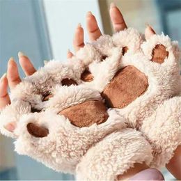 Guantes de invierno de felpa mullido con garra de oso para mujer gu Guantes de invierno de felpa mullido con garra de oso para mujer gu