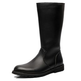 botte longue noir homme