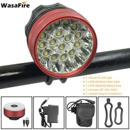 Wasafire Bike Lights 1200 Lumens Bright Bike Light Front with 4000ahm Rechargeable Battery Pack Bicycle Headlights Mountain Bicycle Light For Cycling Safety