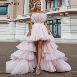 light pink high low dress