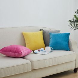 Almofada Decorativa Veludo Holandês Sham capas Soft Luxo sofá fronha 18/"