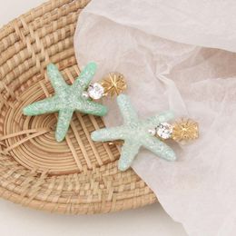 Playa Mujeres Lady Starfish Hair Clip Estrella de mar Horquilla Joyas For 2 Pcs