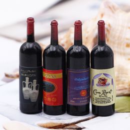 2PCS Random Miniature Dollhouse Kitchen Wine Bottle Lanscape Decor Xmas Gift