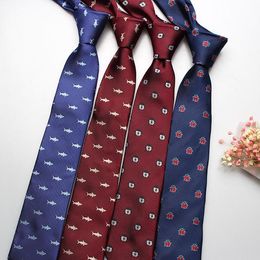 Men's Skinny Linen Tie Striped Animal Print Slim New Necktie For Party Wedding