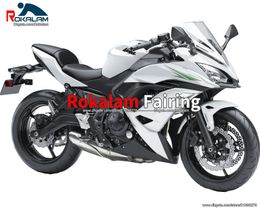 WYNMOTO ABS Plastic White Red Star Motorcycle Fairing Kit For Kawasaki Ninja 650r ER-6F 2009 2010 2011 09 10 11 Sportbike Coat