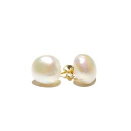 baroque AAA 11-13mm real natural South Sea white drop Pearl Earrings 925 silver