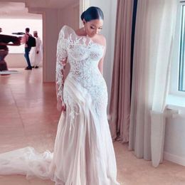 one long sleeve wedding dress