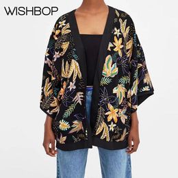 black floral kimono jacket