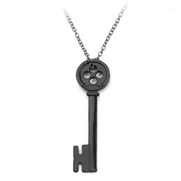 Coraline & the Secret Door Black key Pendant Necklace Halloween Party Jewelry UK 