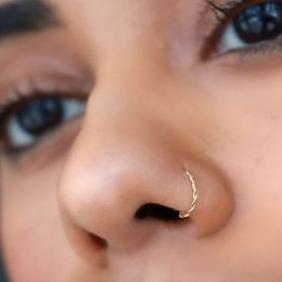 Piercing tabique anillo piercing nariz narices piercing Titan oro circonita nose Hoop