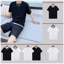 2021 camiseta de manga corta de algodón de verano para hombres nuevos top casual para hombres negros 