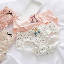 2Pcs Cute Underwear Lace Mesh Knickers Ruffle Briefs Panties Lingerie Lolita