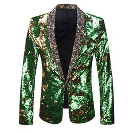 mens green sequin jacket