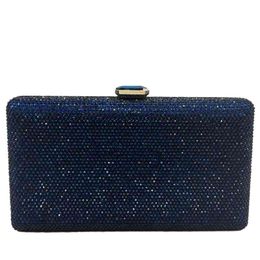 navy evening clutch