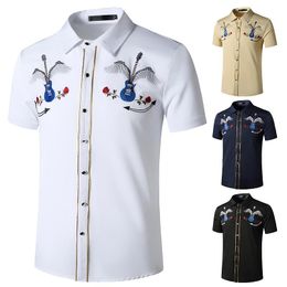 Camisa De Mezclilla Occidental Asimétrica Bordada Casual Par Camisa De Mezclilla Occidental Asimétrica Bordada Casual Par