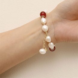 Corea del Sur East Gate temperamento pulsera de perlas de agua dulce i Corea del Sur East Gate temperamento pulsera de perlas de agua dulce i