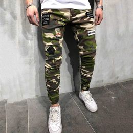2019 Men's Long Camo Jeans Slim Fit Casual Denim Pants Straight Leg Trousers 2019 Men's Long Camo Jeans Slim Fit Casual Denim Pants Straight Leg Trousers