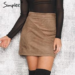 Femmes Summer Split Jupes Mini-Jupe Crayon Taille Haute Jupe Clubwear Jupe NOUVEAU