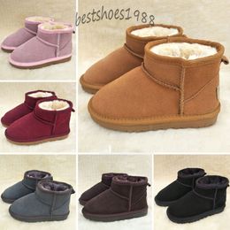 Girls Snow Boots Quality Cotton Boots Thick Fur Inside Cow Muscle Soles Shoes 