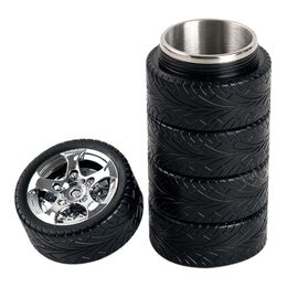 Taza de viaje de la taza del neumático de la rueda del coche de 320 ml Taza del té del café del acero inoxidable Taza de viaje de la taza del neumático de la rueda del coche de 320 ml Taza del té del café del acero inoxidable