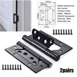 2x Flush Hinge Real Bearing Door Hinges For Heavy Doors Furniture Accessories