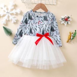 Enfants Filles xmas christmas party swing évasée Santa Bonhomme de neige robe top Enfants Filles xmas christmas party swing évasée Santa Bonhomme de neige robe top