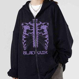 purple skeleton zip up moletom com capuz