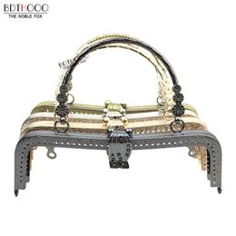 Silver Gold Black Arch Purse Frame Metal Vintage Snap Clasp For Bag Sewing Clutch Handbag Making Findings Hardware Supply Accessories 9.5cm
