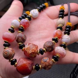 Tibet Natural Dzi Pulsera De Cuerda Elástica Pulsera De De A Tibet Natural Dzi Pulsera De Cuerda Elástica Pulsera De De A