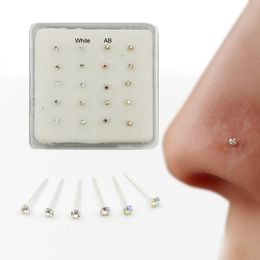 40PCS Bulk Multi Stainless Steel Crystal Nose Studs Ring Hoop Body Piercing XD 40PCS Bulk Multi Stainless Steel Crystal Nose Studs Ring Hoop Body Piercing XD