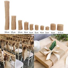 1M Woven Natural Rustic Jute Burlap Hessian Ribbon Tape Wedding Chair Sash Bows 1M Woven Natural Rustic Jute Burlap Hessian Ribbon Tape Wedding Chair Sash Bows