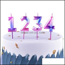 Vela de fiesta de oro rosanúmero 8 aniversario de cumpleaños niñas brillo Pastel Decoración Vela de fiesta de oro rosanúmero 8 aniversario de cumpleaños niñas brillo Pastel Decoración