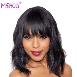 medium length bob wigs with bangs
