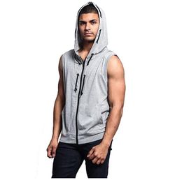 Casual Sudadera Con Capucha Slim Beach Top Sin Mangas Del Chaleco Casual Sudadera Con Capucha Slim Beach Top Sin Mangas Del Chaleco