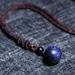 Fashion Jelwery Blue Sand Stone Teardrop Flower Pendant Bead For Necklace-FQ Fashion Jelwery Blue Sand Stone Teardrop Flower Pendant Bead For Necklace-FQ