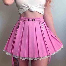 Una Línea De Encaje Falda Corta Llamara Mujer De Talle Alto Una Línea De Encaje Falda Corta Llamara Mujer De Talle Alto