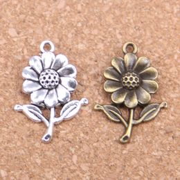 Antiqued Silver Zinc Alloy Sunflower Shaped Charms Pendant DIY Crafts 50pcs/lot Antiqued Silver Zinc Alloy Sunflower Shaped Charms Pendant DIY Crafts 50pcs/lot
