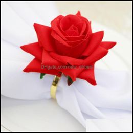 Servilletas de flores rojas para mesa servilletas de poliéster para boda Hotel Serwetki baratas 10 unids lote nuevo 