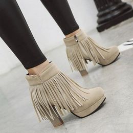 botas de tacon con flecos