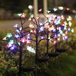 Al aire libre La secuencia solar del color de fondo de flor de la flor 50LED de iluminación para la Navidad Al aire libre La secuencia solar del color de fondo de flor de la flor 50LED de iluminación para la Navidad