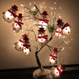 Fiesta de navidad hombre de nieve LED cadena luces Fairy lámpara navidad Decor